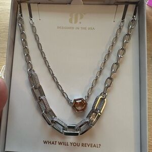 BP Silver and Gold Chunky Chain Necklace